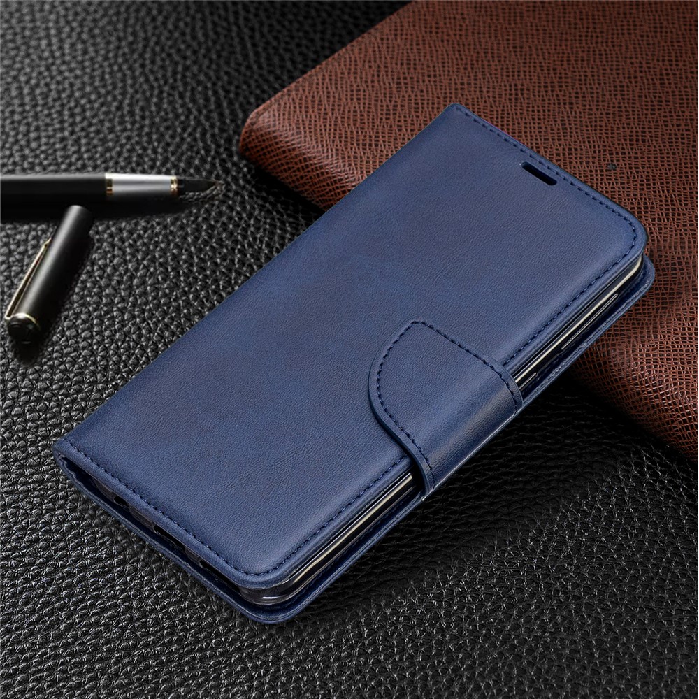 PU Leather Wallet Stand Phone Cover for Samsung Galaxy A40 - Blue-7