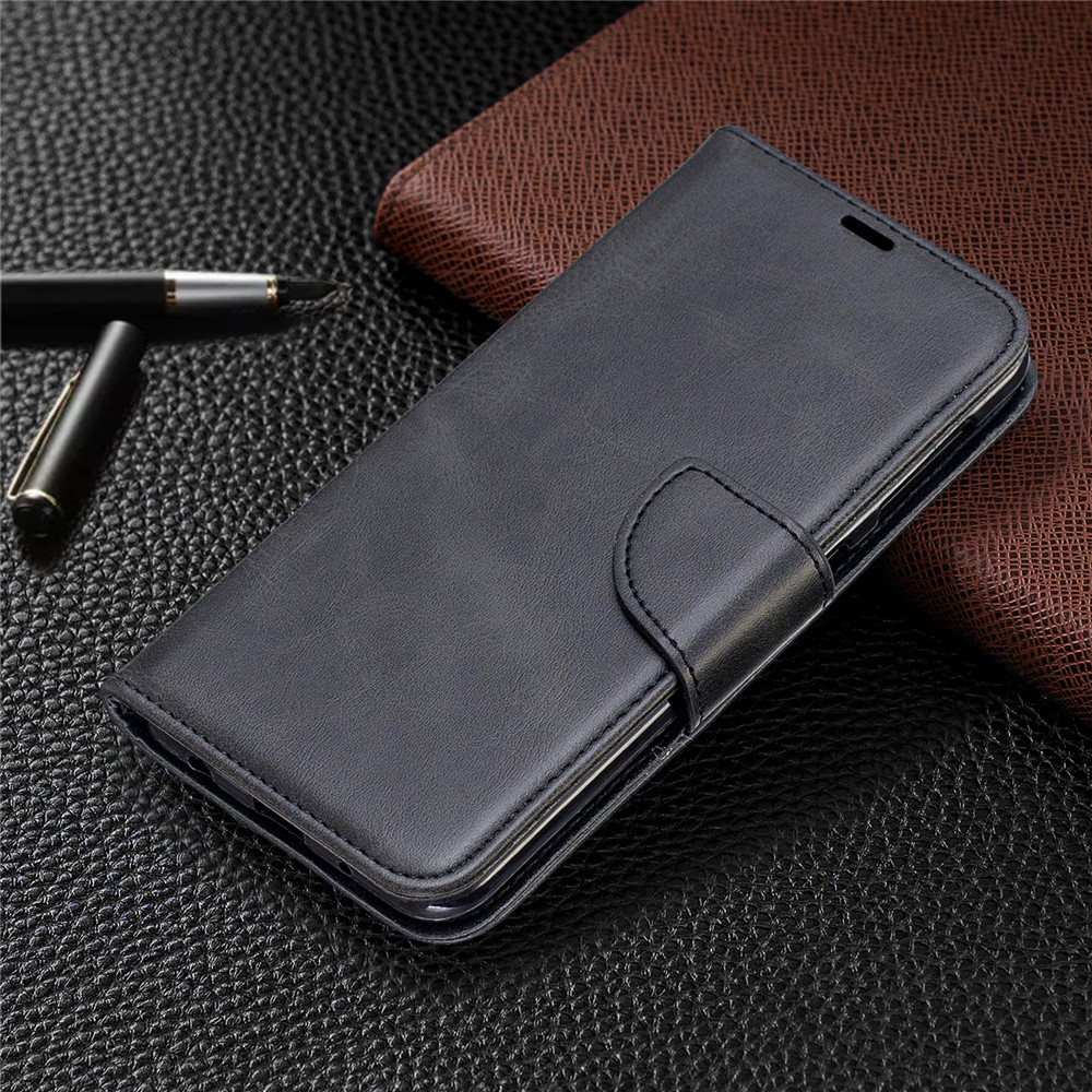 Cubierta De Cuero Del Teléfono Del Soporte De La Cartera De La PU Para La Galaxia A10 De Samsung / M10 - Gris Oscuro-7