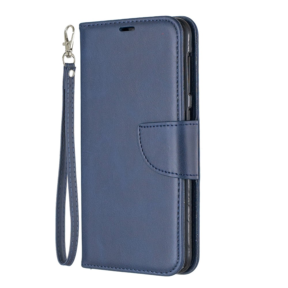 pu en Cuir Portefeuille Couverture de Téléphone Pour Samsung Galaxy A10 / M10 - Bleu-2