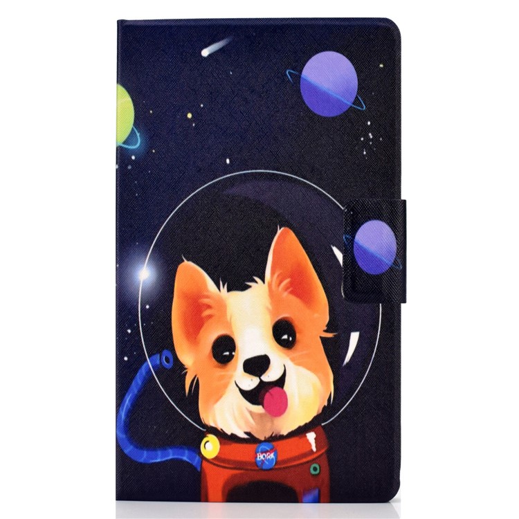 Pattern Printing Card Holder Stand PU Leather Tablet Case for Samsung Galaxy Tab A 8.0 (2017) SM-T380 / SM-T385 - Aerospace Dog-2