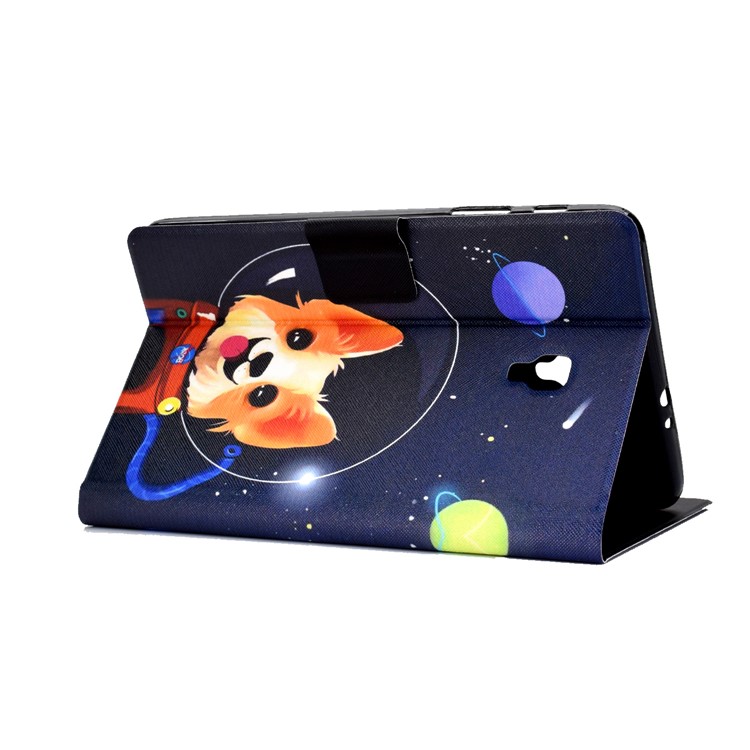 Pattern Printing Card Holder Stand PU Leather Tablet Case for Samsung Galaxy Tab A 8.0 (2017) SM-T380 / SM-T385 - Aerospace Dog-5