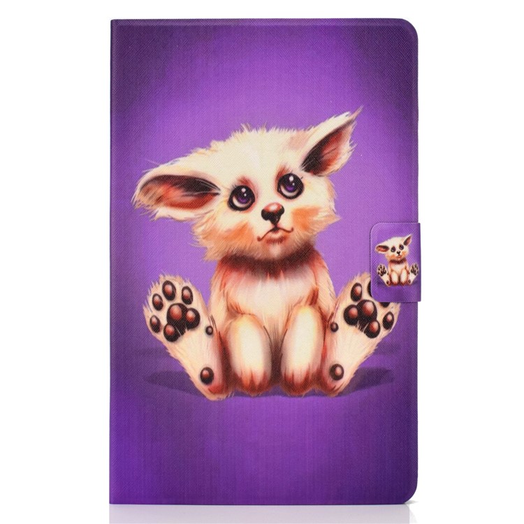Shock-proof Pattern Printing Card Slot Stand PU Leather Tablet Shell for Samsung Galaxy Tab A 10.5 (2018) T590 T595 - Abyssinian Cat-2