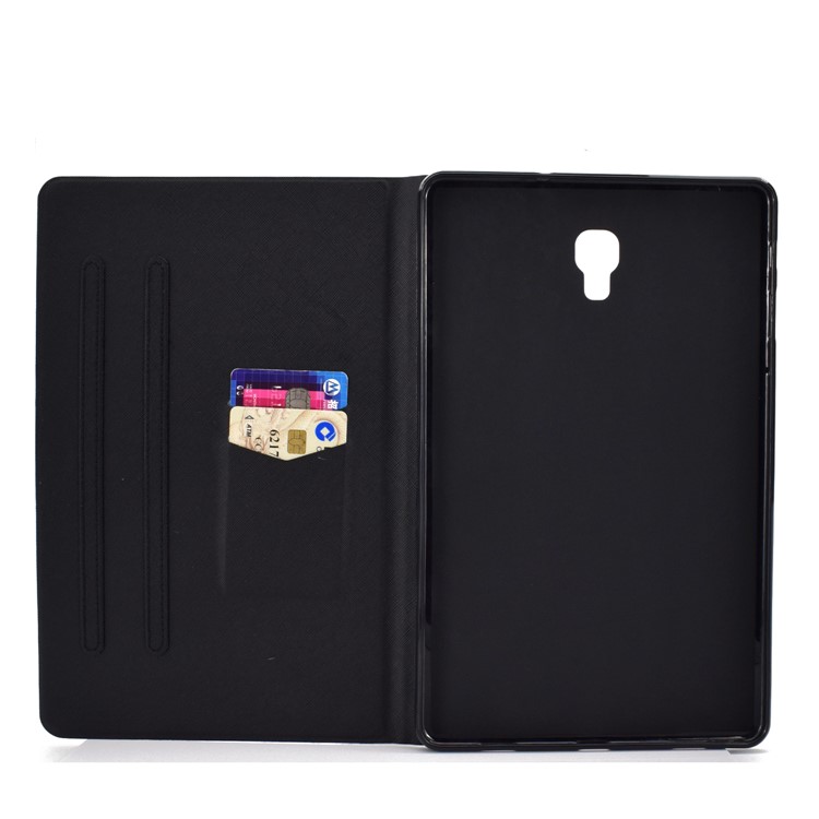 Shock-proof Pattern Printing Card Slot Stand PU Leather Tablet Shell for Samsung Galaxy Tab A 10.5 (2018) T590 T595 - Abyssinian Cat-4