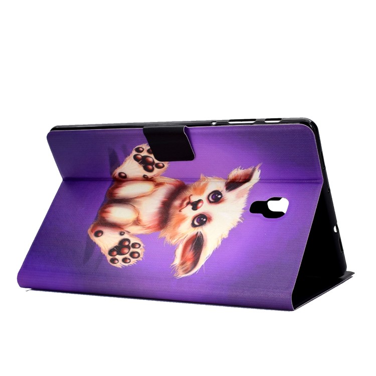 Shock-proof Pattern Printing Card Slot Stand PU Leather Tablet Shell for Samsung Galaxy Tab A 10.5 (2018) T590 T595 - Abyssinian Cat-5