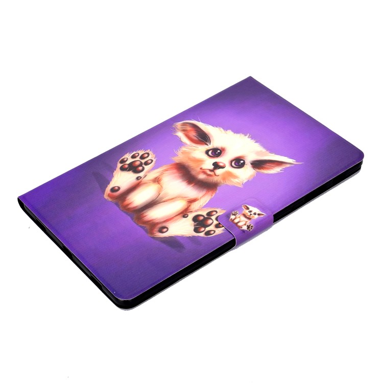 Shock-proof Pattern Printing Card Slot Stand PU Leather Tablet Shell for Samsung Galaxy Tab A 10.5 (2018) T590 T595 - Abyssinian Cat-8