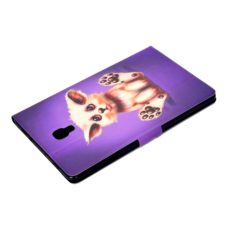 Shock-proof Pattern Printing Card Slot Stand PU Leather Tablet Shell for Samsung Galaxy Tab A 10.5 (2018) T590 T595 - Abyssinian Cat-9