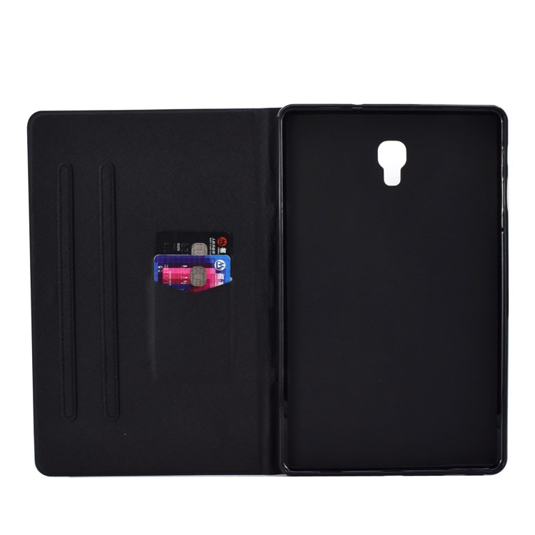 Custodia Per Tablet In Pelle Con Stampa Shockproof Modello Stand PU Tablet Per Samsung Galaxy Tab A 10.5 (2018) T590 T595 - Gatto Con Gli Occhi Azzurri-4