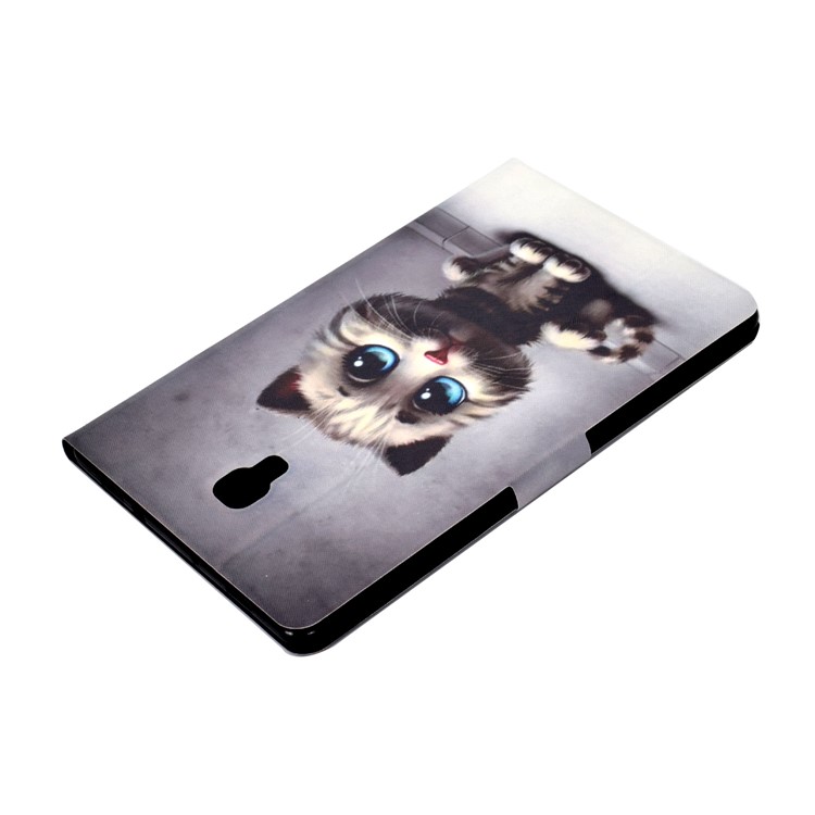 Custodia Per Tablet In Pelle Con Stampa Shockproof Modello Stand PU Tablet Per Samsung Galaxy Tab A 10.5 (2018) T590 T595 - Gatto Con Gli Occhi Azzurri-9