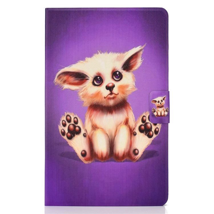 Custodia Per Scheda Di Stampa A Prova Di Shock Modello Stand Tablet In Pelle PU Per Samsung Galaxy Tab A 10.1 (2016) T580 - Gatto Abissino-2