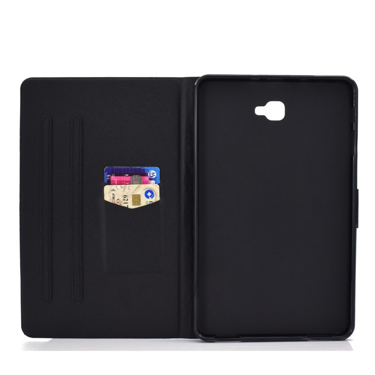 Custodia Per Scheda Di Stampa A Prova Di Shock Modello Stand Tablet In Pelle PU Per Samsung Galaxy Tab A 10.1 (2016) T580 - Gatto Abissino-4