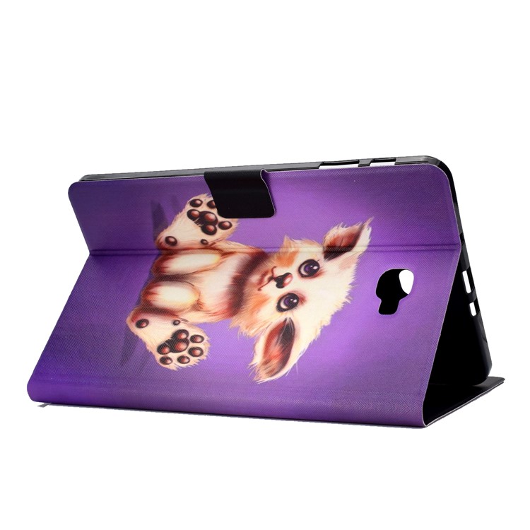 Custodia Per Scheda Di Stampa A Prova Di Shock Modello Stand Tablet In Pelle PU Per Samsung Galaxy Tab A 10.1 (2016) T580 - Gatto Abissino-5