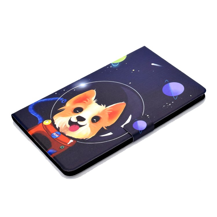 Shock-proof Pattern Printing Card Slot Stand PU Leather Tablet Cover for Samsung Galaxy Tab A 10.1 (2016) T580 - Aerospace Dog-8