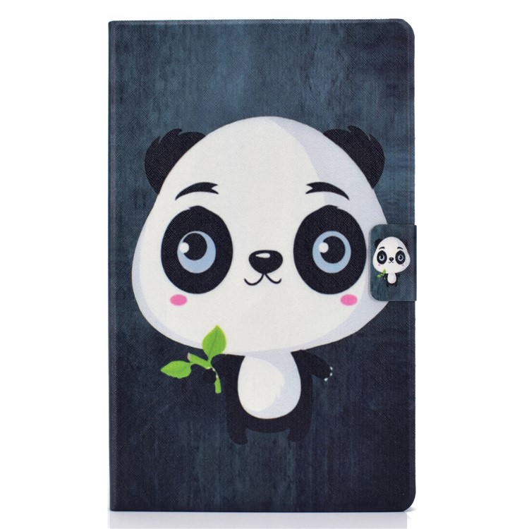 Shock-proof Pattern Printing Card Slot Stand PU Leather Tablet Cover for Samsung Galaxy Tab A 10.1 (2016) T580 - Cute Panda-2
