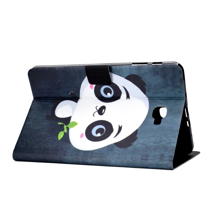 Shock-proof Pattern Printing Card Slot Stand PU Leather Tablet Cover for Samsung Galaxy Tab A 10.1 (2016) T580 - Cute Panda-5