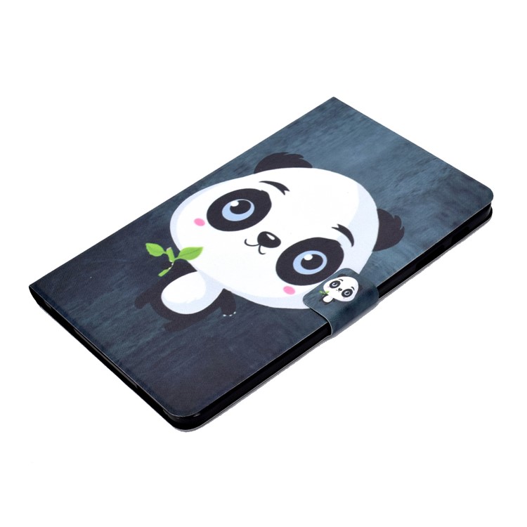 Shock-proof Pattern Printing Card Slot Stand PU Leather Tablet Cover for Samsung Galaxy Tab A 10.1 (2016) T580 - Cute Panda-8