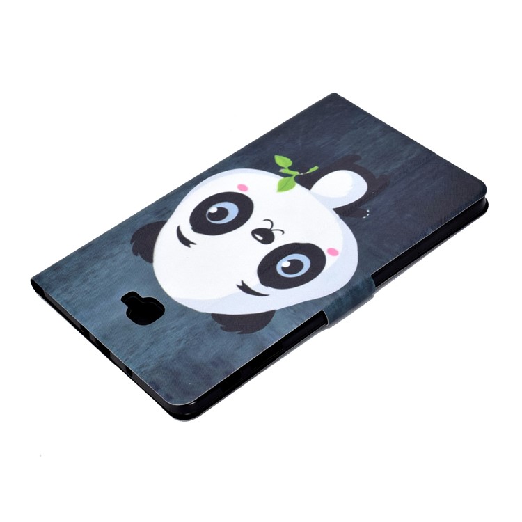 Shock-proof Pattern Printing Card Slot Stand PU Leather Tablet Cover for Samsung Galaxy Tab A 10.1 (2016) T580 - Cute Panda-9