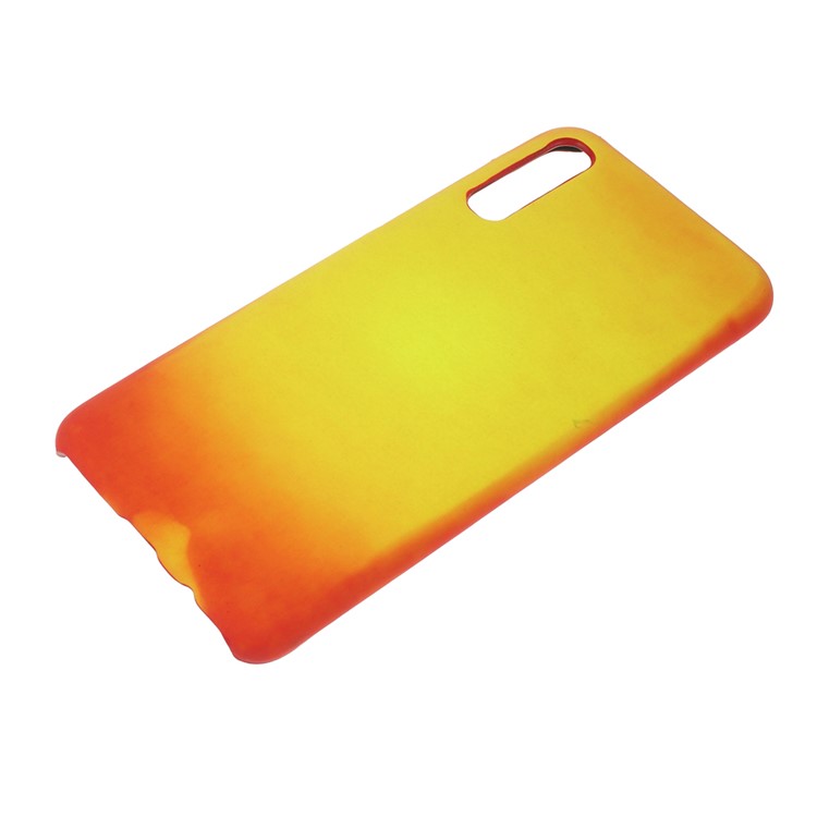 Thermal Induction Fluorescent Color Changing PC Phone Case Cover for Samsung Galaxy A70 - Red-1