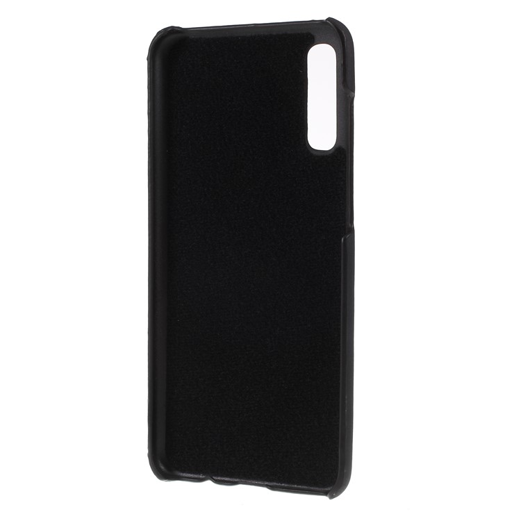 Thermal Induction Fluorescent Color Changing PU Leather Coated PC Back Cover for Samsung Galaxy A50 - Black-2