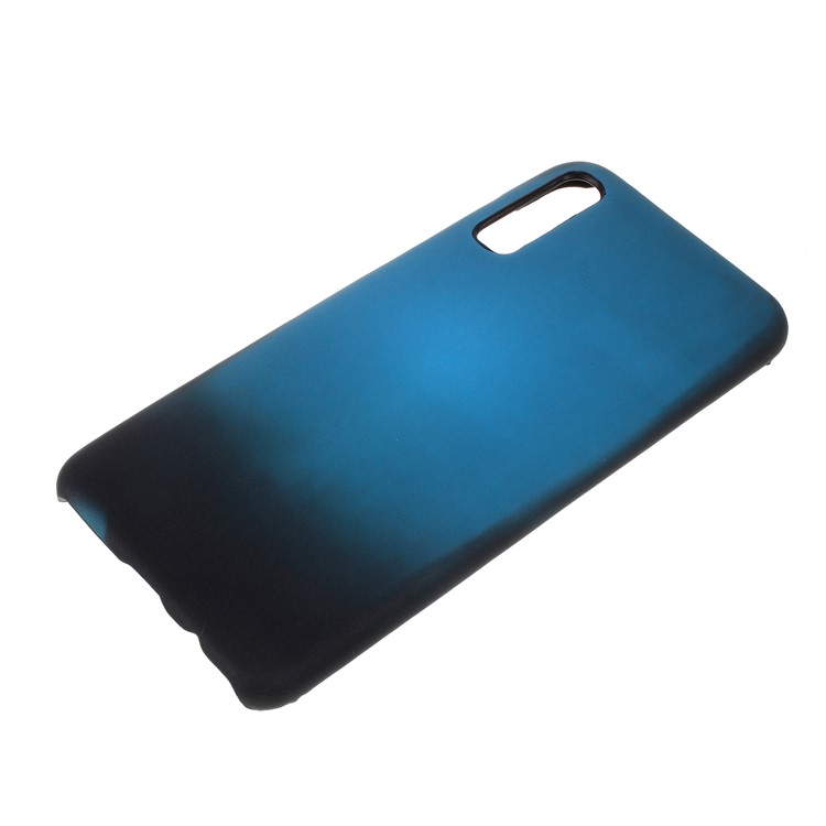 Thermal Induction Fluorescent Color Changing PU Leather Coated PC Back Cover for Samsung Galaxy A50 - Black-6