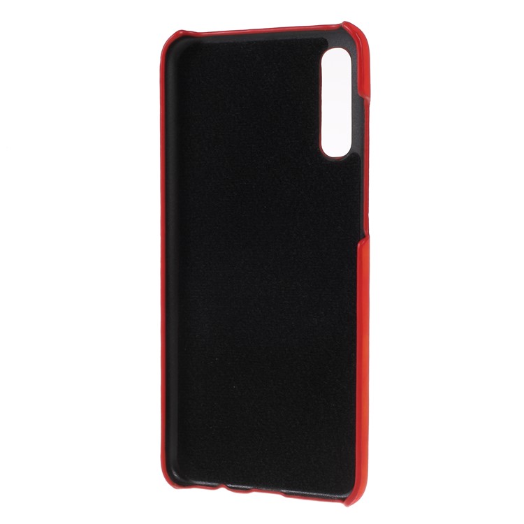 Thermal Induction Fluorescent Color Changing PU Leather Coated PC Back Cover for Samsung Galaxy A50 - Red-4