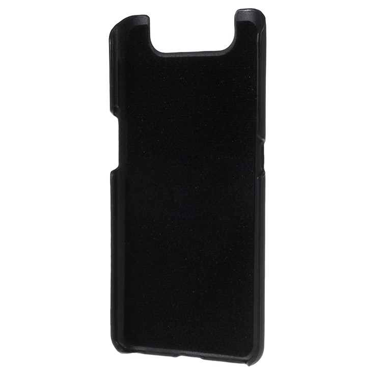Thermal Induction Fluorescent Color Changing PC Back Mobile Phone Casing for Samsung Galaxy A80 - Black / Blue-4