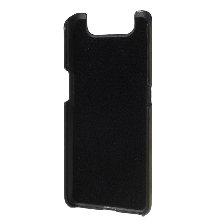 Thermal Induction Fluorescent Color Changing PC Back Mobile Phone Casing for Samsung Galaxy A80 - Black / Green-4