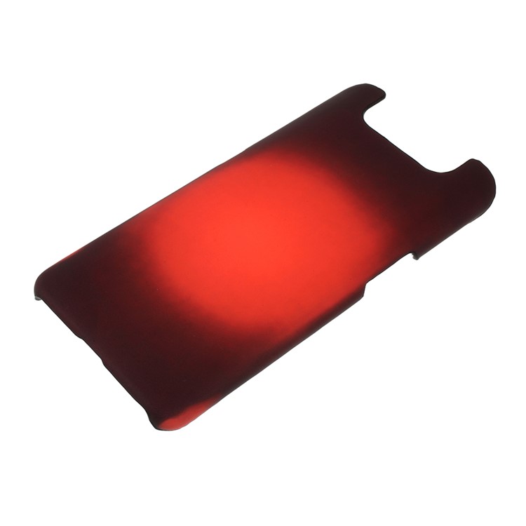 Thermal Induction Fluorescent Color Changing PC Back Mobile Phone Casing for Samsung Galaxy A80 - Black / Red-1