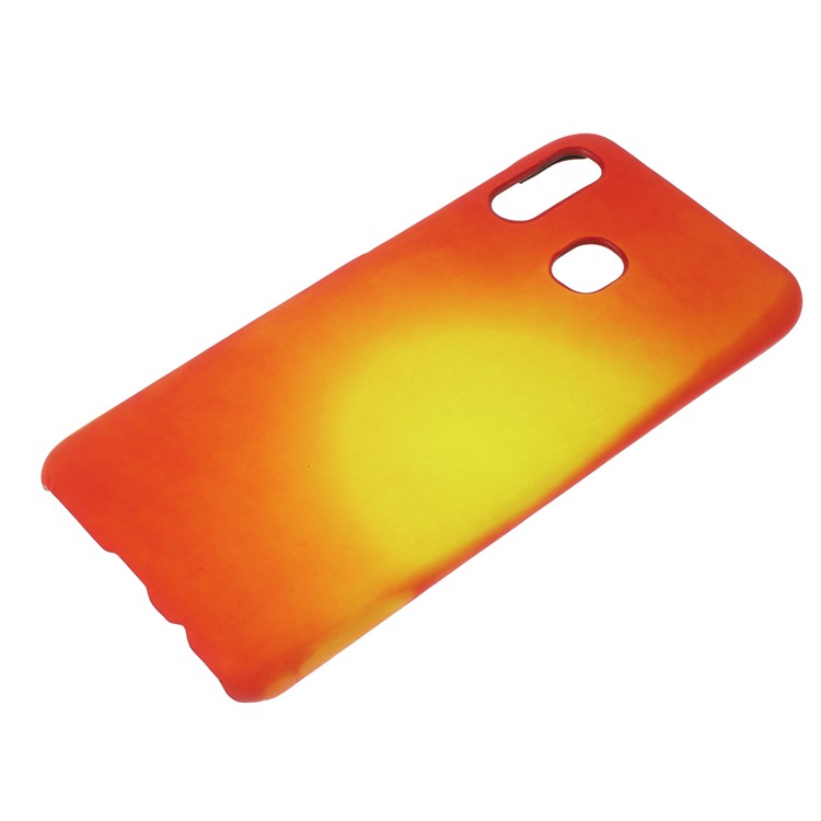 Thermal Induction Fluorescent Color Changing PC Protective Case for Samsung Galaxy A20 / A30 - Red-2