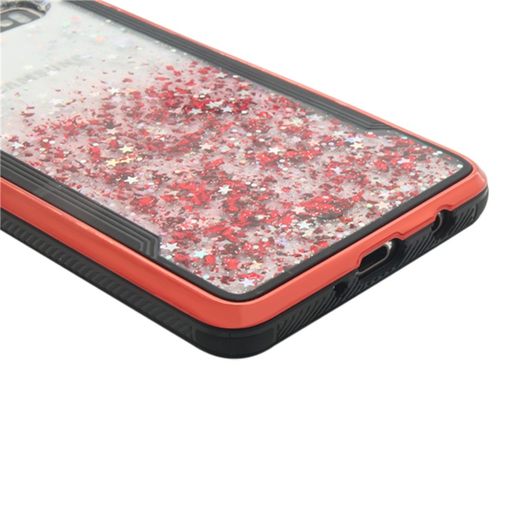 PC Back + TPU Frame Shiny Glittery Phone Case for Samsung Galaxy S10 Plus - Red-9