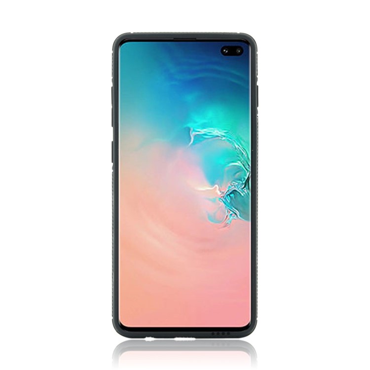 PC Back + TPU Frame Shiny Glittery Phone Case for Samsung Galaxy S10 Plus - Silver-4
