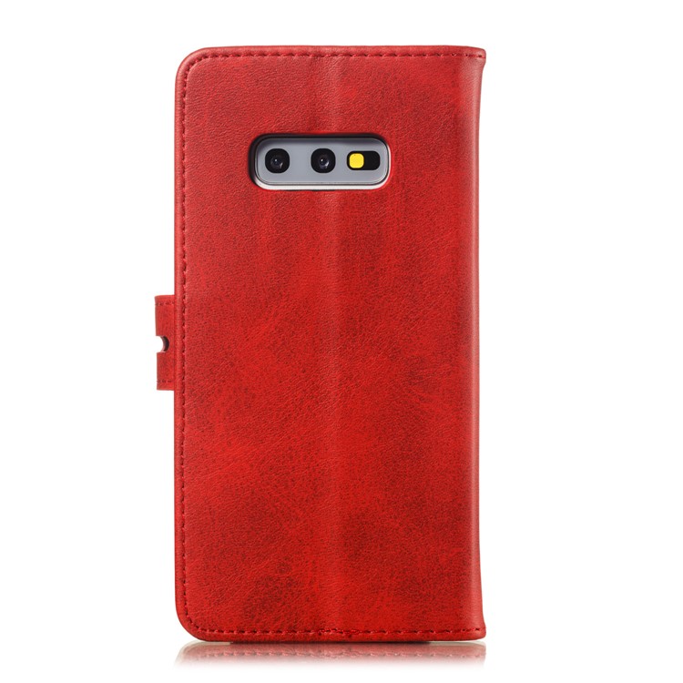 Imprinted Cat Pattern Leather Wallet Case for Samsung Galaxy S10e - Red-3