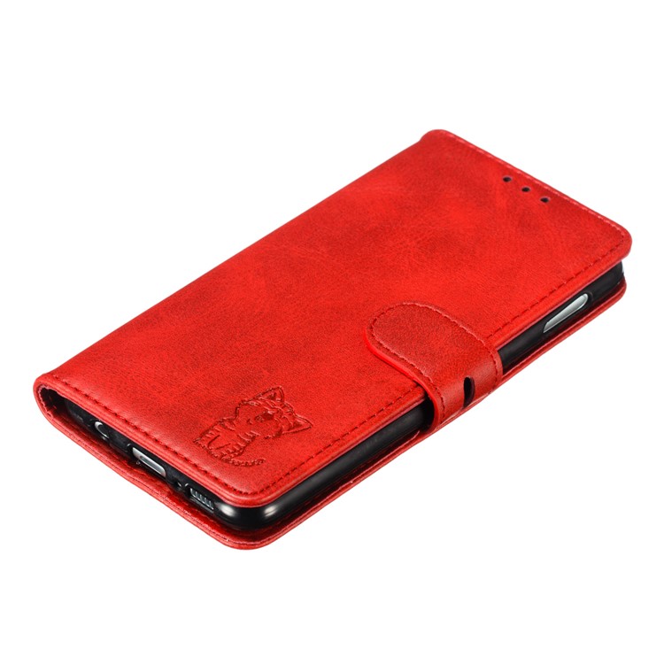 Imprinted Cat Pattern Leather Wallet Case for Samsung Galaxy S10e - Red-7