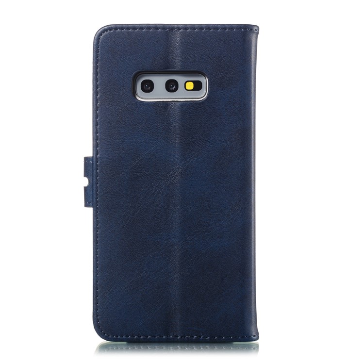 Imprinted Cat Pattern Leather Wallet Case for Samsung Galaxy S10e - Blue-3