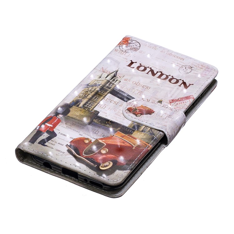 Lederner Mappenkasten Des Hellen Punktdekormusterdruckens Für Samsung-Galaxie A40 - Tower Bridge Von London-5
