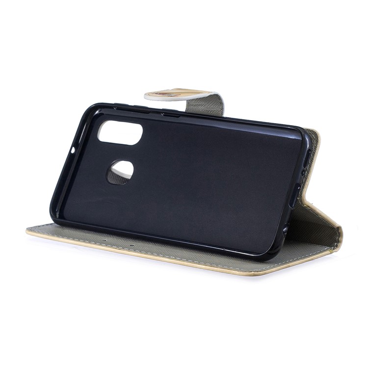 Funda De Piel Con Estampado De Puntos Decorativos Claros Para Samsung Galaxy A40 - Patrón De Dibujos Animados-4