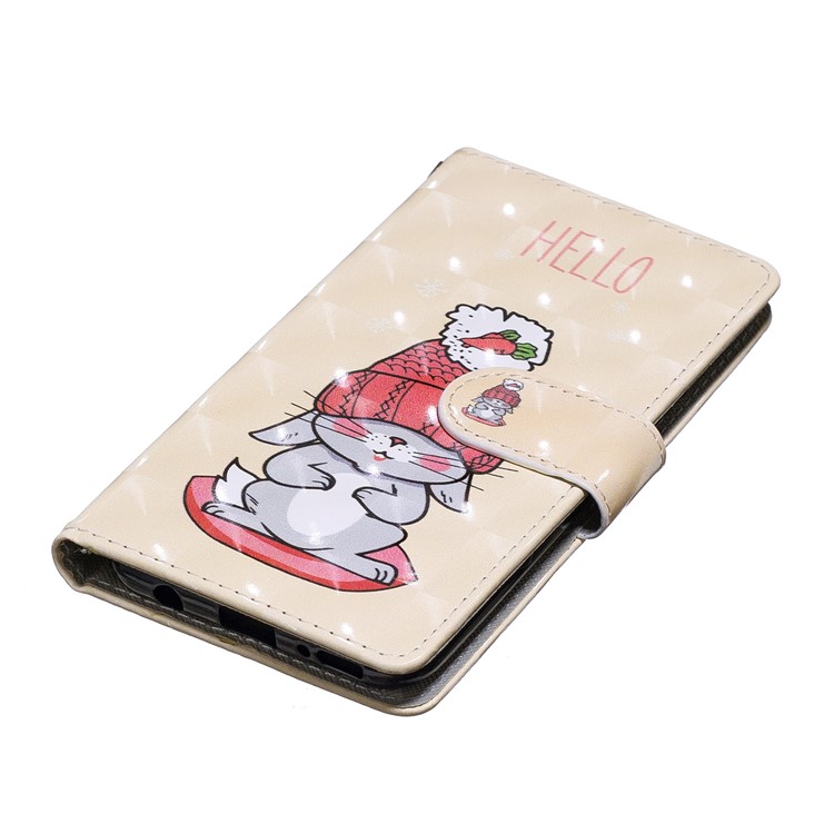 Funda De Piel Con Estampado De Puntos Decorativos Claros Para Samsung Galaxy A40 - Patrón De Dibujos Animados-5