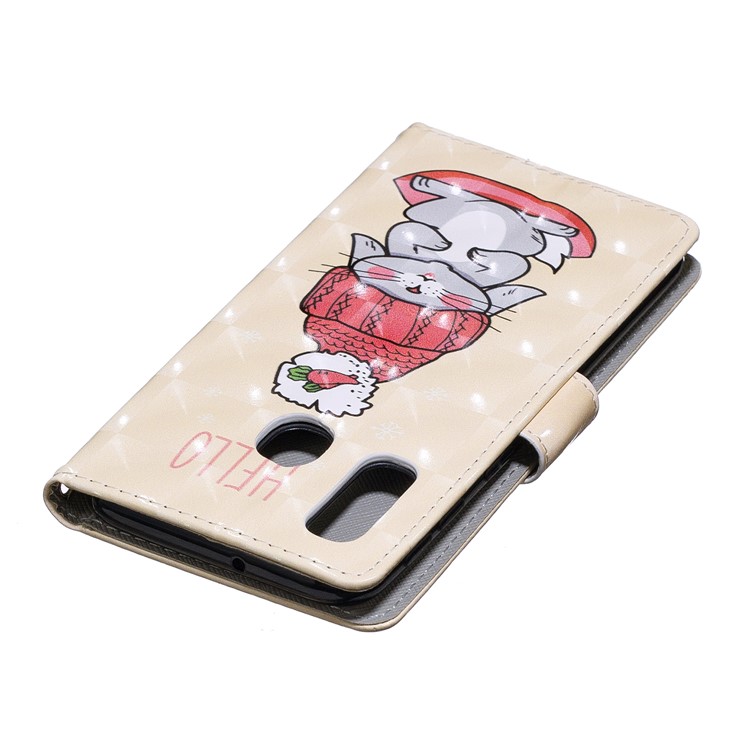 Funda De Piel Con Estampado De Puntos Decorativos Claros Para Samsung Galaxy A40 - Patrón De Dibujos Animados-6