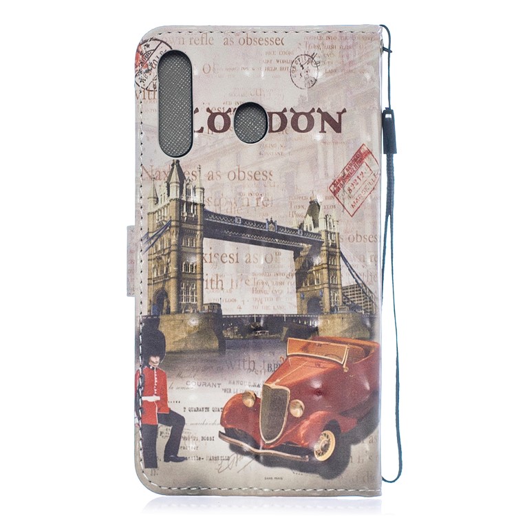 Light Spot Decor Pattern Printing Leather Wallet Case for Samsung Galaxy M30/A40s - Tower Bridge of London-2
