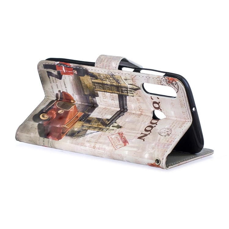 Light Spot Decor Pattern Printing Leather Wallet Case for Samsung Galaxy M30/A40s - Tower Bridge of London-3