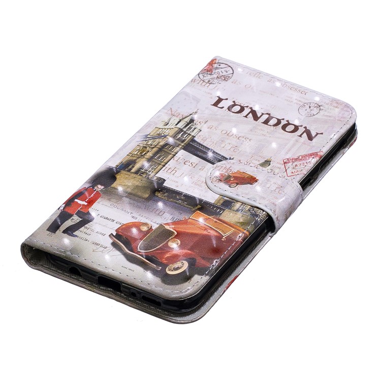 Light Spot Decor Pattern Printing Leather Wallet Case for Samsung Galaxy M30/A40s - Tower Bridge of London-4