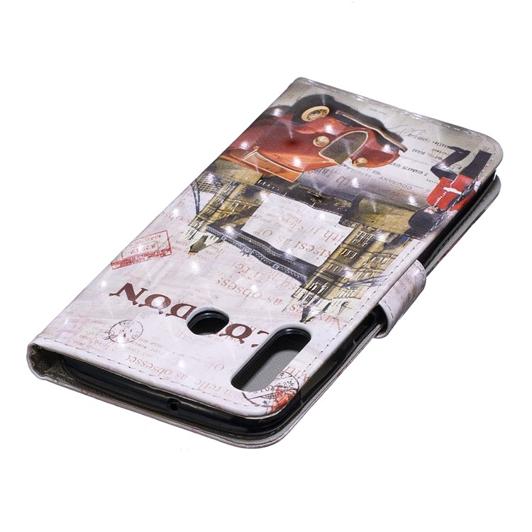 Light Spot Decor Pattern Printing Leather Wallet Case for Samsung Galaxy M30/A40s - Tower Bridge of London-5