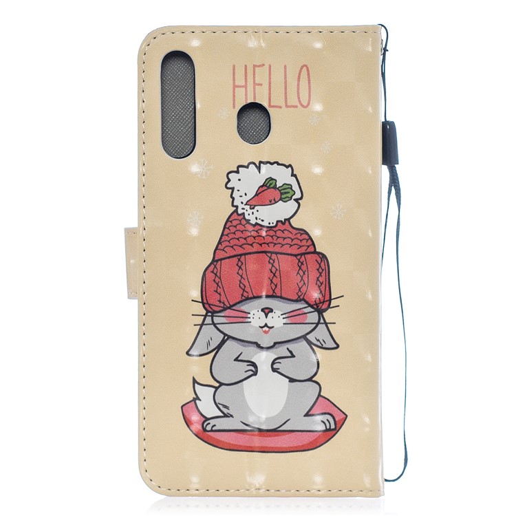 Light Spot Decor Pattern Printing Leather Wallet Case for Samsung Galaxy M30/A40s - Cartoon Pattern-2