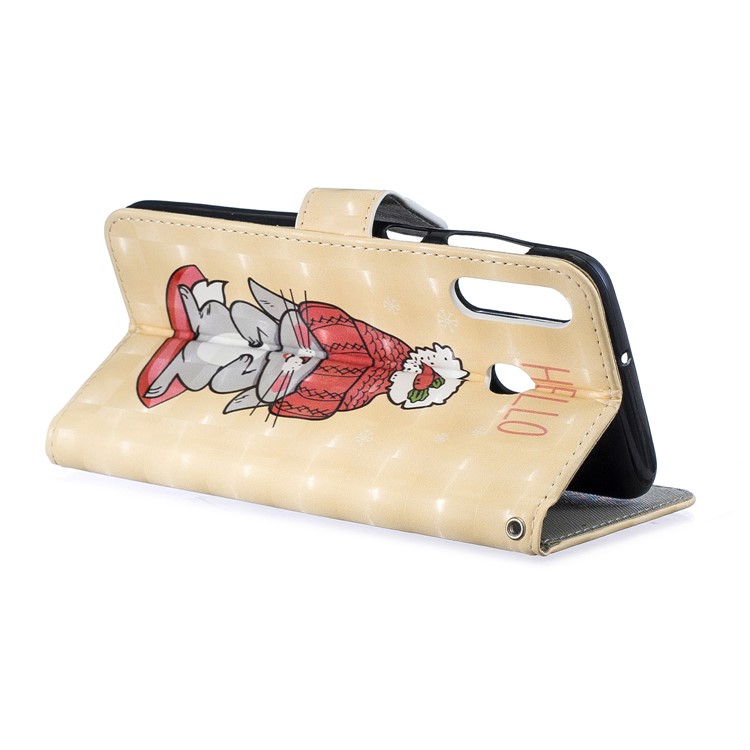 Light Spot Decor Pattern Printing Leather Wallet Case for Samsung Galaxy M30/A40s - Cartoon Pattern-3