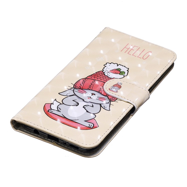Light Spot Decor Pattern Printing Leather Wallet Case for Samsung Galaxy M30/A40s - Cartoon Pattern-5
