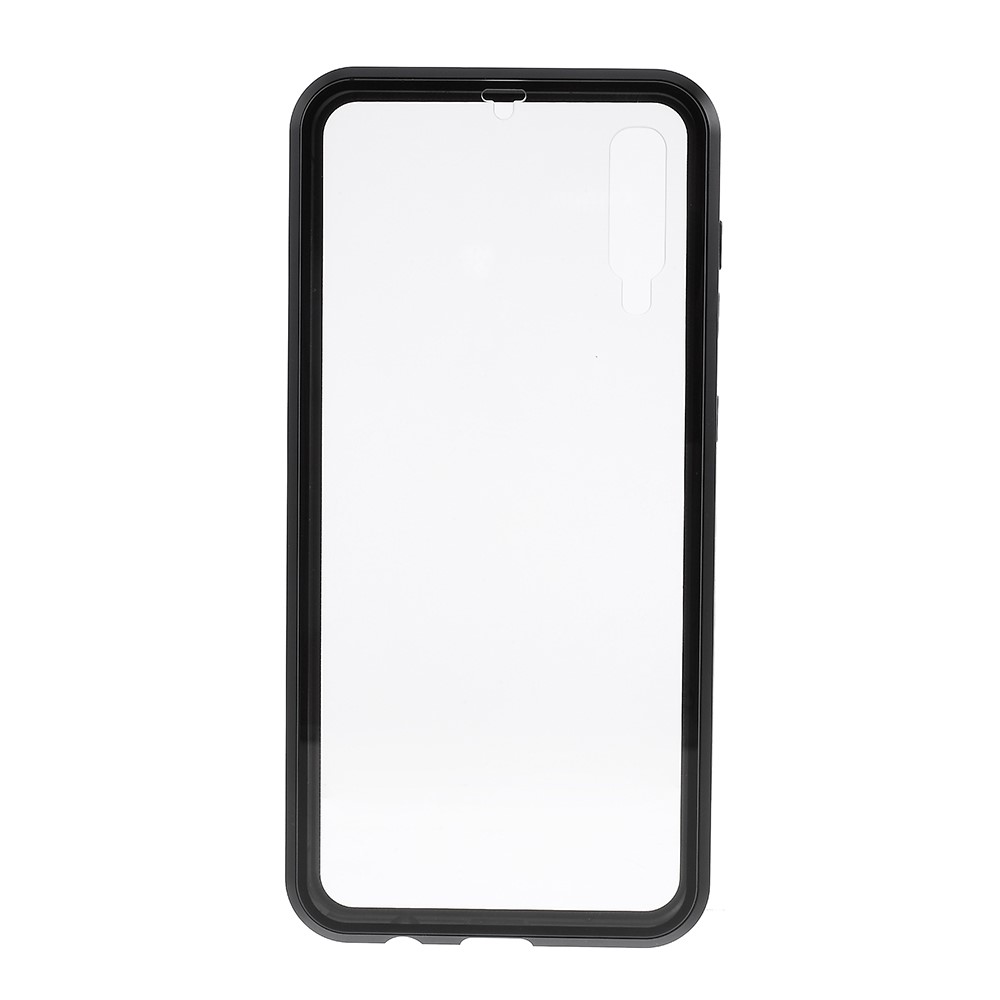 Installation Magnétique Entièrement Emballée Cadre Métallique + Cas De Téléphone Protecteur De Verre Pour Samsung Galaxy A50 / A50S / A30S - Noir