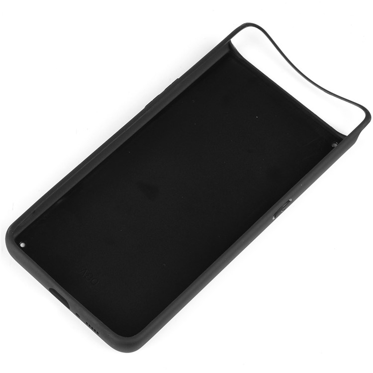 Jeans Cloth Bi-color Splicing PU Leather Coated PC + TPU Combo Case for Samsung Galaxy A80/A90 - Black-4