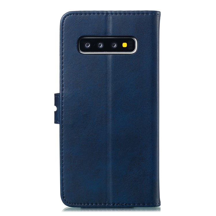 For Samsung Galaxy S10 Imprinted Cat Pattern Leather Wallet Phone Case Cover - Blue-3