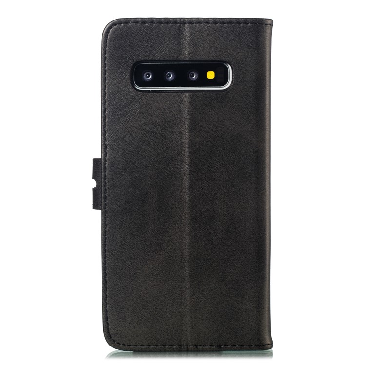 For Samsung Galaxy S10 Imprinted Cat Pattern Leather Wallet Phone Case Cover - Black-3