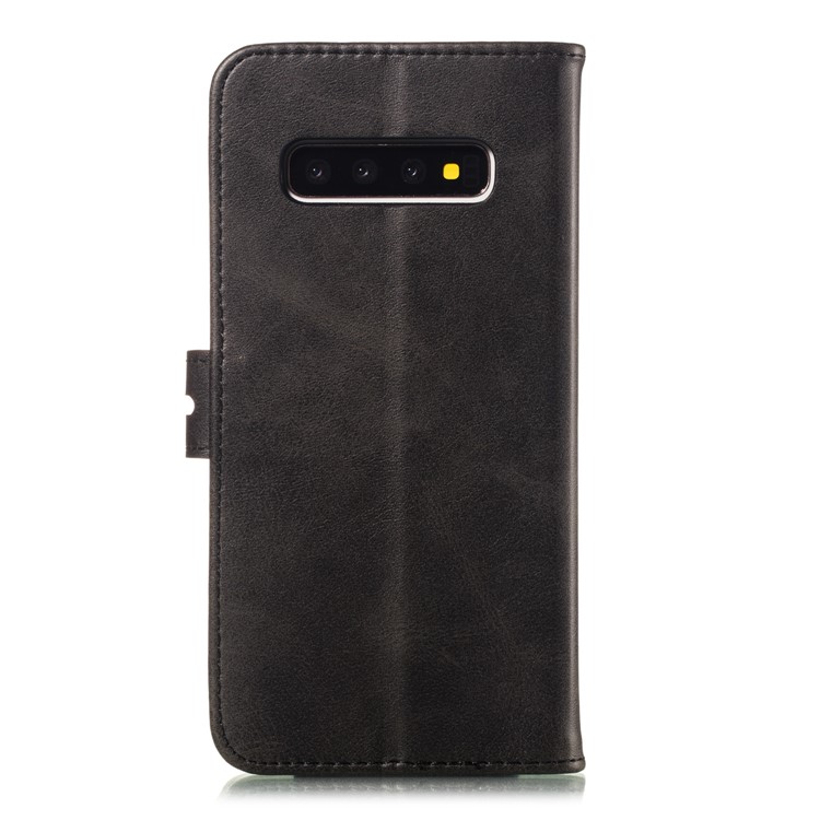For Samsung Galaxy S10 Plus Imprinted Cat Pattern Leather Wallet Case Cover - Black-3