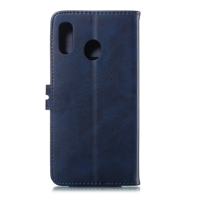 Imprinted Cat Pattern Leather Wallet Cover for Samsung Galaxy A20 / A30 - Blue-3